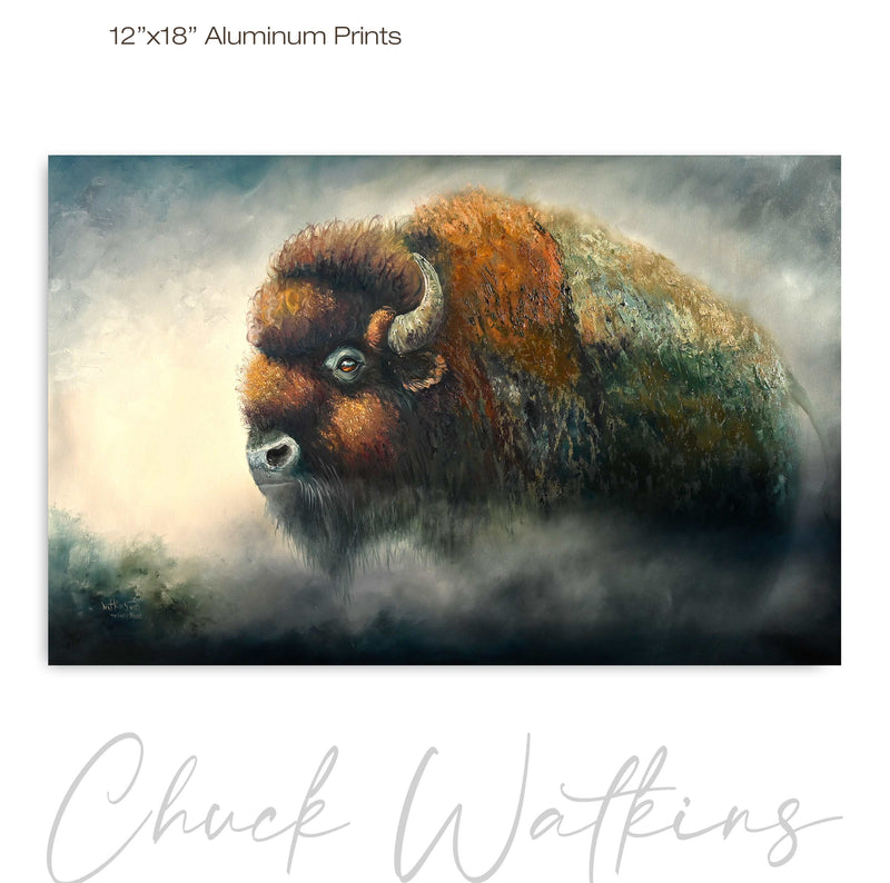 Early Riser, Southwest Bison Wall Art Print by Chuck Watkins