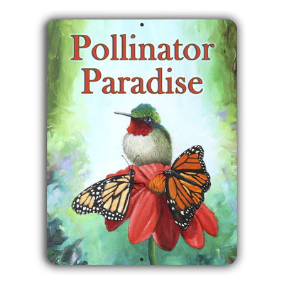 Pollinator Paradise Hummingbird Yard Sign - Aluminum – Chuck Watkins – by Chuck Watkins