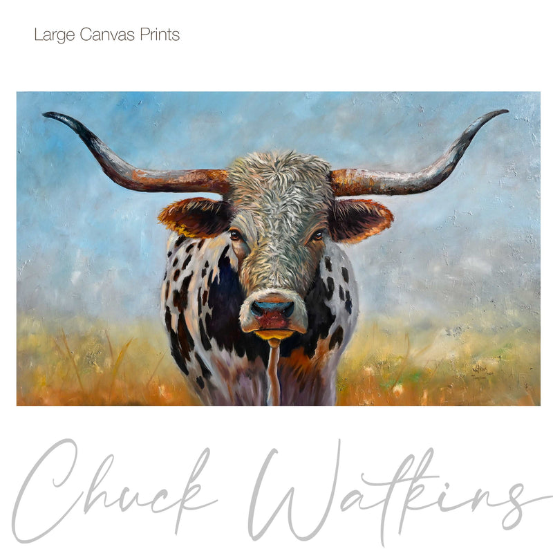 The Longhorn, Southwest Landscape Wall Art Print by Chuck Watkins