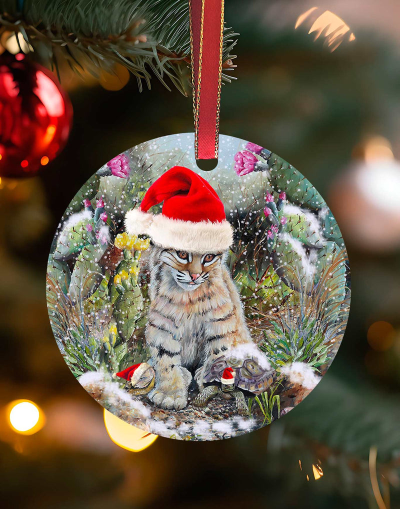 Boone and Friends Ornament –Southwest Animal Christmas Ornament – Aluminum – Chuck Watkins by Chuck Watkins