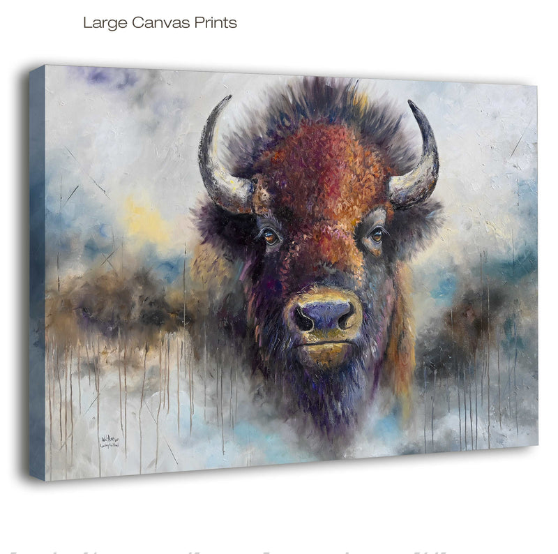 Leading the Herd, Bison Wall Art Print by Chuck Watkins