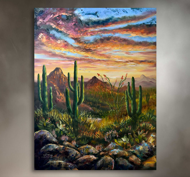 Mountains Edge - Southwest Wall Art Print – Canvas & Aluminum – Chuck Watkins