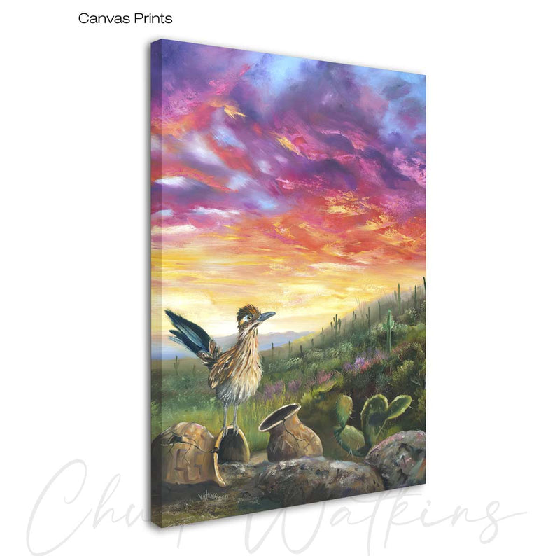 Roadrunner Trail - Southwest Wall Art Print – Canvas & Aluminum – Chuck Watkins