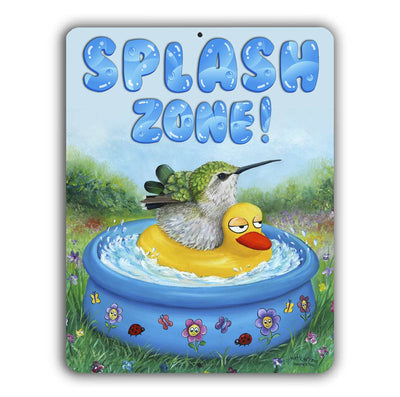 Splash Zone Sign – Aluminum – Chuck Watkins – Southwest Wall Art Print by Chuck Watkins