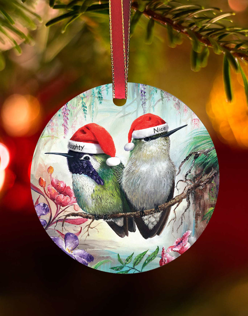 The Island, Hummingbird Christmas Ornament – Aluminum – Chuck Watkins by Chuck Watkins