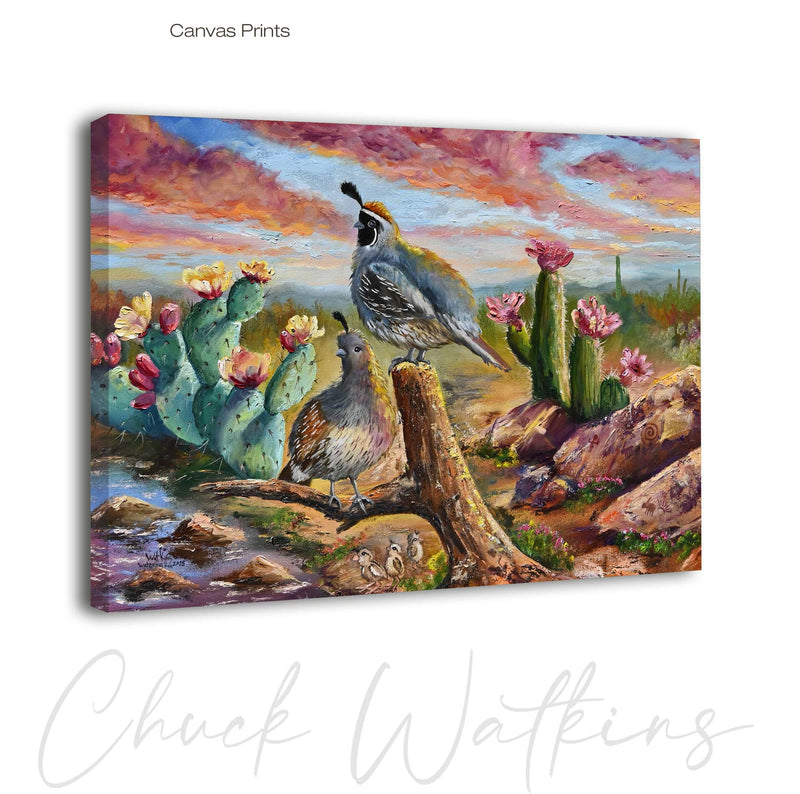Watering Hole Southwest Wall Art Print – Canvas & Aluminum – Chuck Watkins
