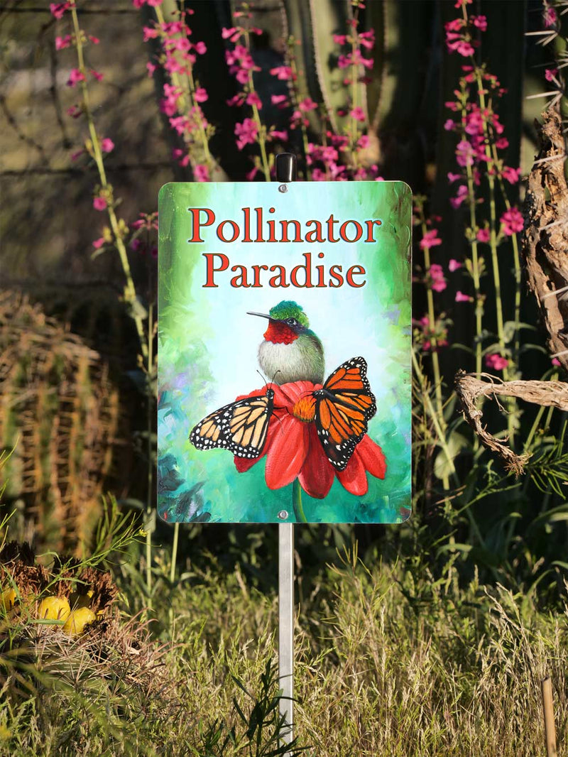 Pollinator Paradise Hummingbird Yard Sign - Aluminum – Chuck Watkins – by Chuck Watkins