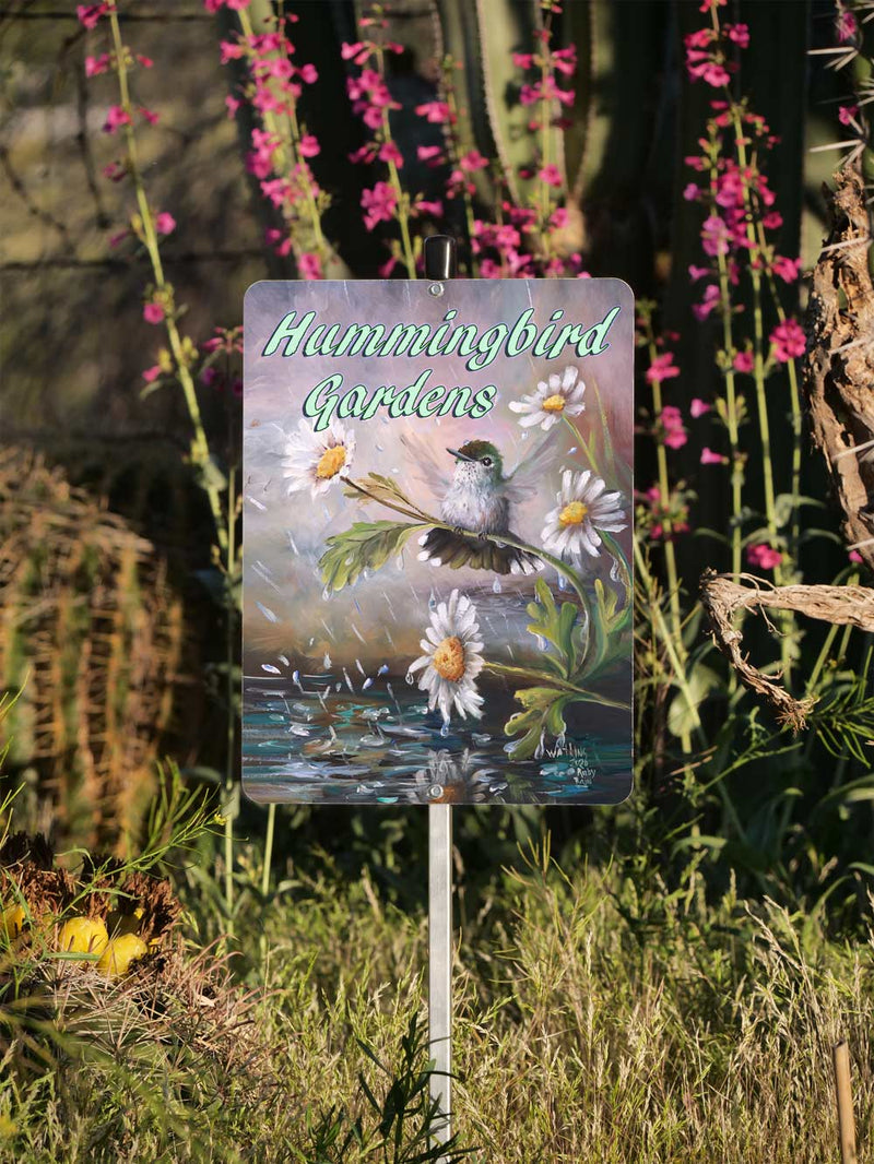 Hummingbird Gardens Yard Sign - Aluminum – Chuck Watkins – by Chuck Watkins