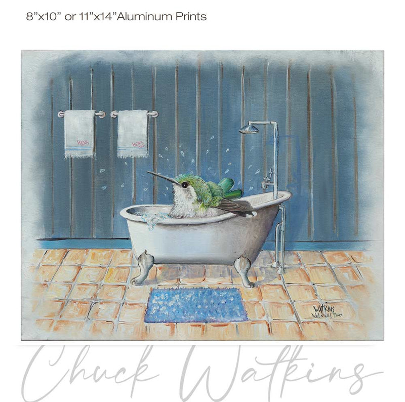 Wet N' Wild - Hummingbird Wall Art Print by Chuck Watkins