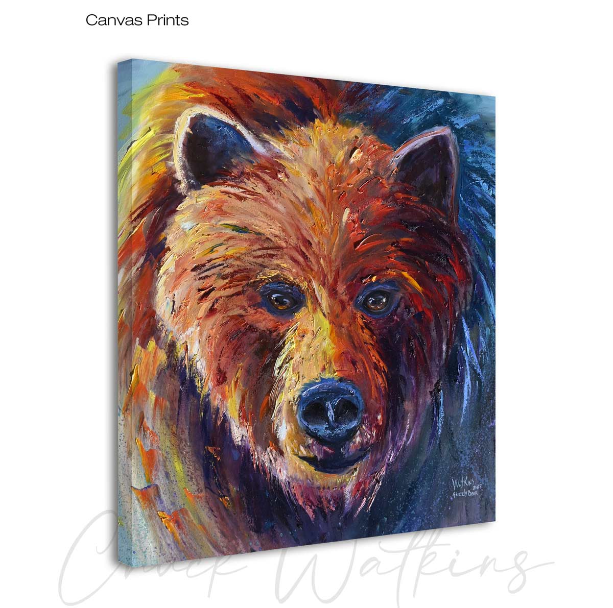 Grizzly Bear – Bear Wildlife Wall Art Print by Chuck Watkins