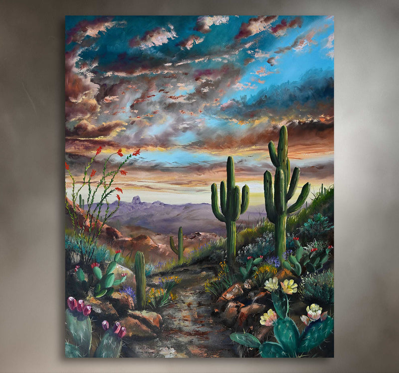 Hiking Arizona - Southwest Wall Art Print – Canvas & Aluminum – Chuck Watkins
