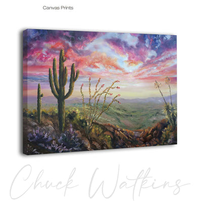 Mesquite Canyon - Southwest Wall Art Print – Canvas & Aluminum – Chuck Watkins