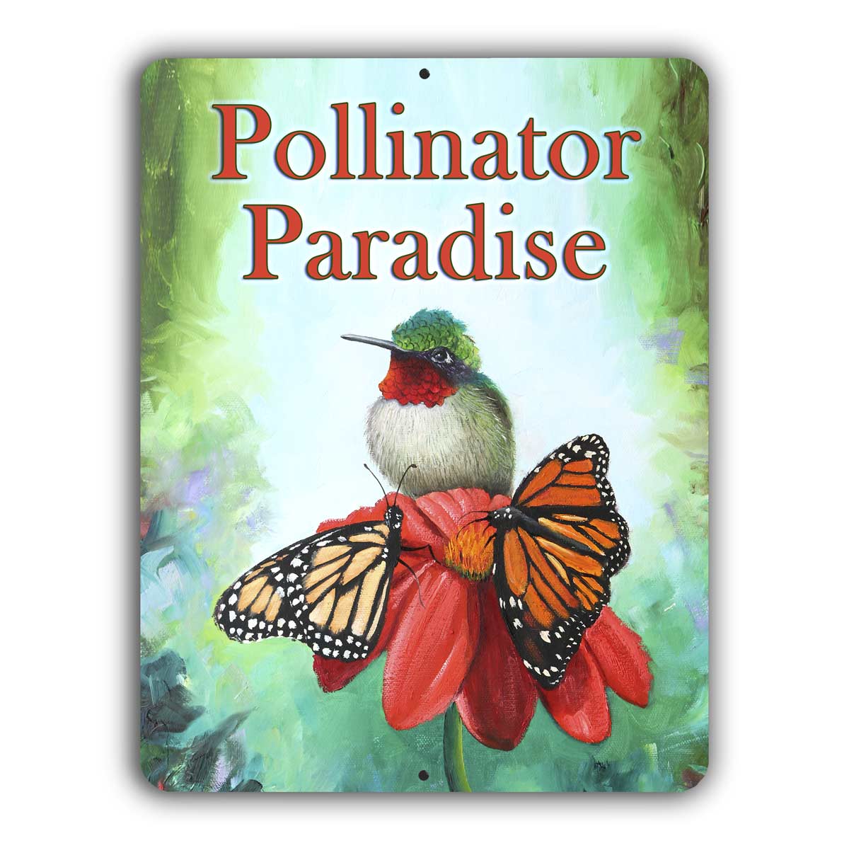 Pollinator Paradise Hummingbird Yard Sign - Aluminum – Chuck Watkins –  by Chuck Watkins