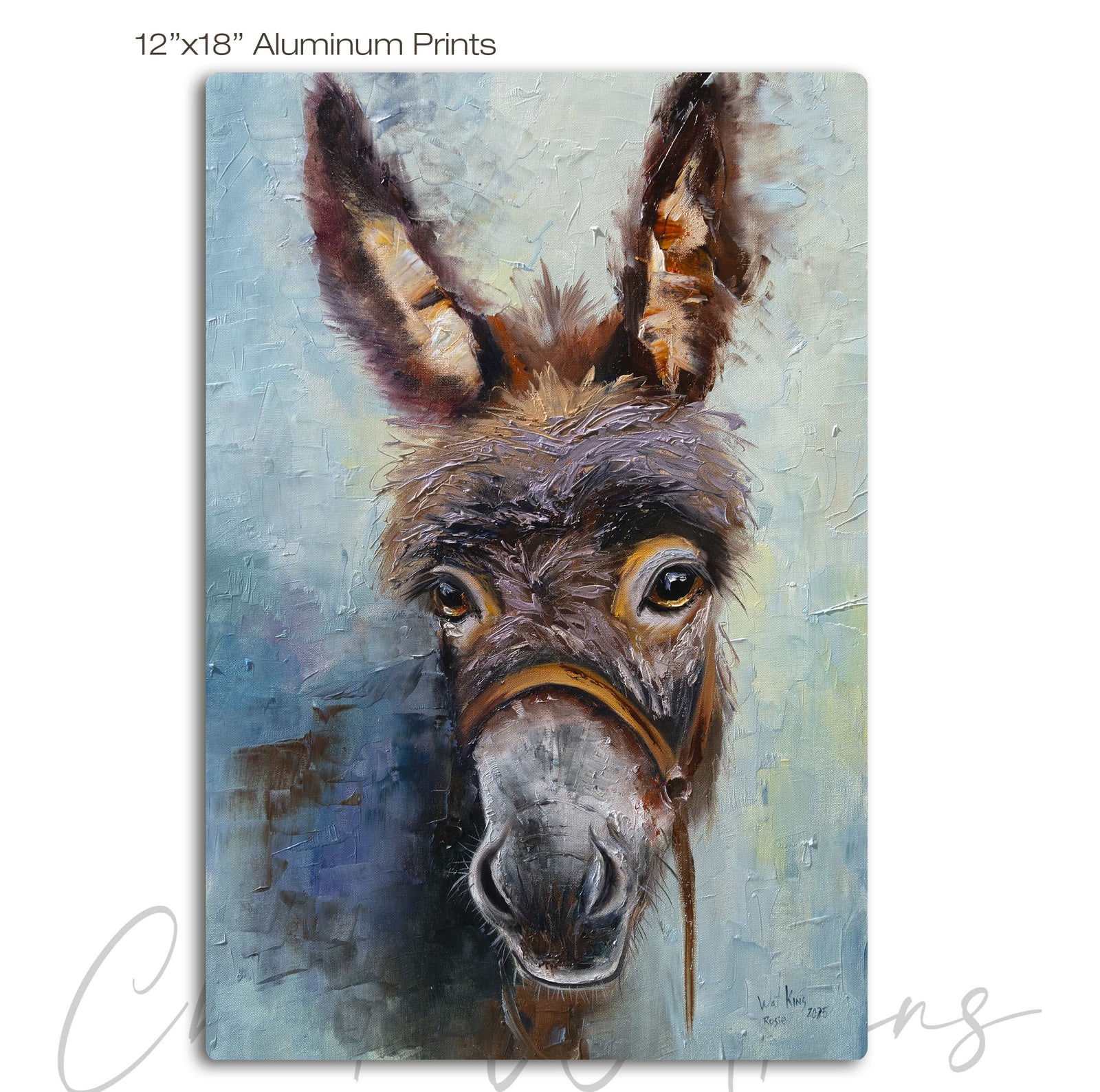 Rosie the Burro, Donkey Wall Art Print by Chuck Watkins