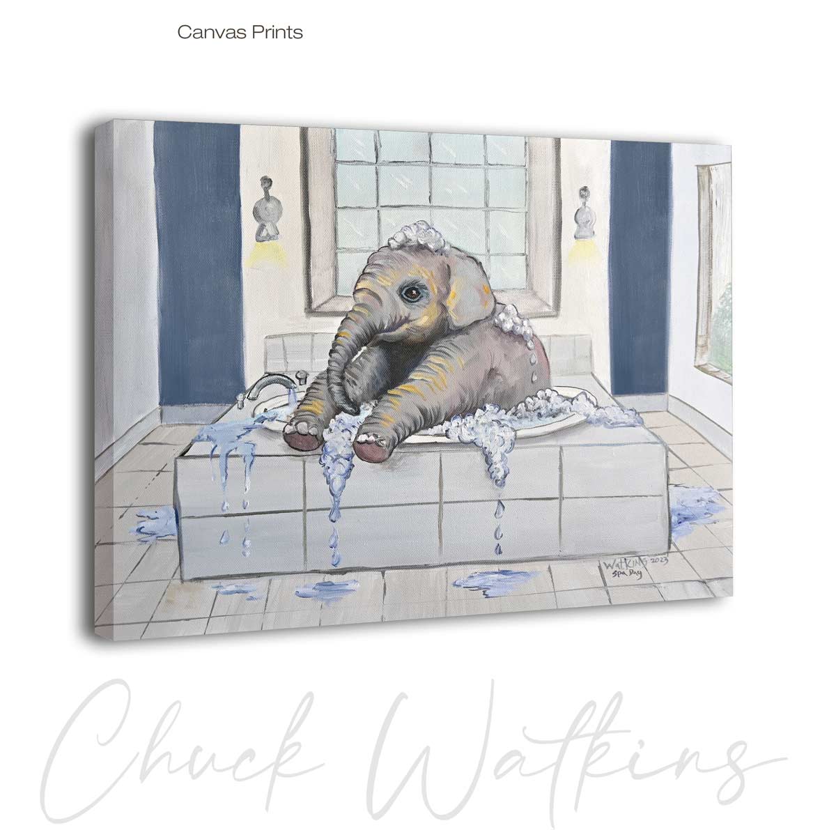 Spa Day. Funny Bathroom Wall Art Print – Canvas & Aluminum – Chuck Watkins
