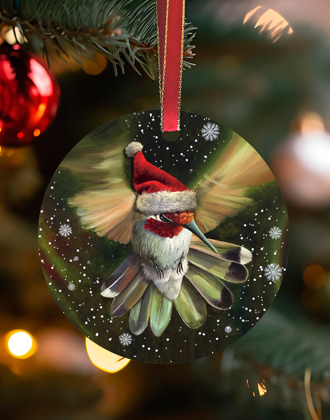 Angel in Flight Ornament – Hummingbird Christmas Ornament – Aluminum – Chuck Watkins by Chuck Watkins