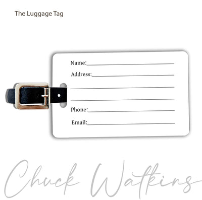 Luggage Tags,  Security Tag, Identification Tag, Art Prints -  Aluminum – Chuck Watkins
