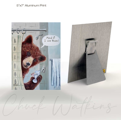A Bare Bear - Funny Bathroom Wall Art Print – Canvas & Aluminum – Chuck Watkins
