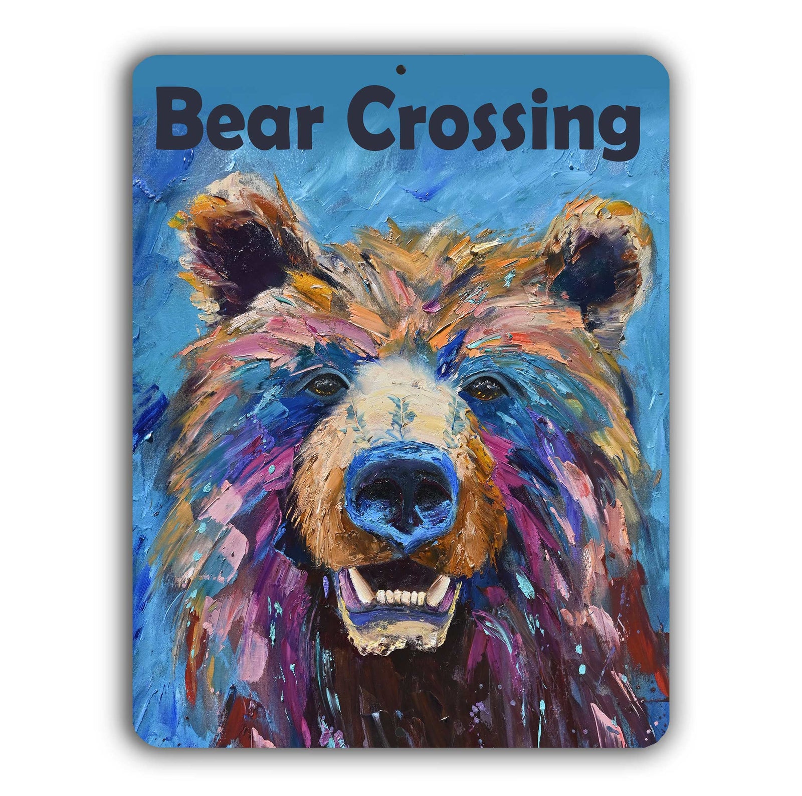 Bear Crossing Yard Sign –  Aluminum – Chuck Watkins by Chuck Watkins