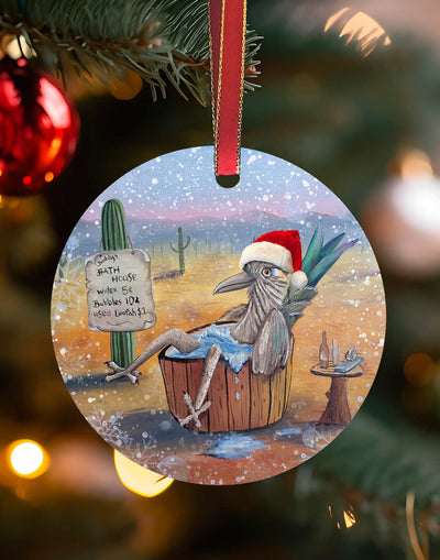 Buddy's bathhouse, Hummingbird Christmas Ornament – Aluminum – Chuck Watkins by Chuck Watkins