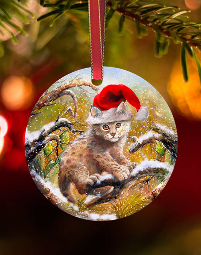 Climbing Cub Ornament – Southwest Animal Christmas Ornament – Aluminum – Chuck Watkins by Chuck Watkins