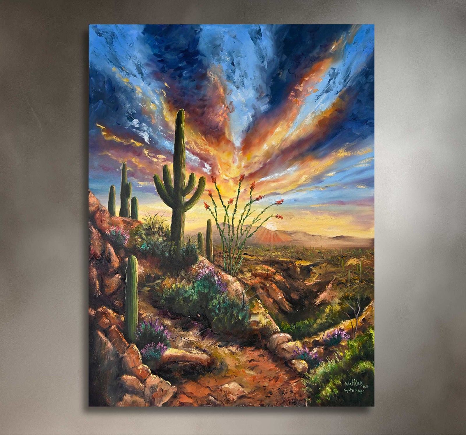 Coyote Ridge - Southwest Wall Art Print – Canvas & Aluminum – Chuck Watkins