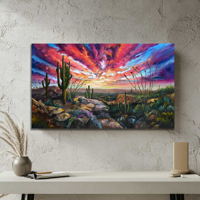 The Desert's Edge - Southwest Wall Art Print – Canvas & Aluminum – Chuck Watkins