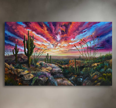 The Desert's Edge - Southwest Wall Art Print – Canvas & Aluminum – Chuck Watkins