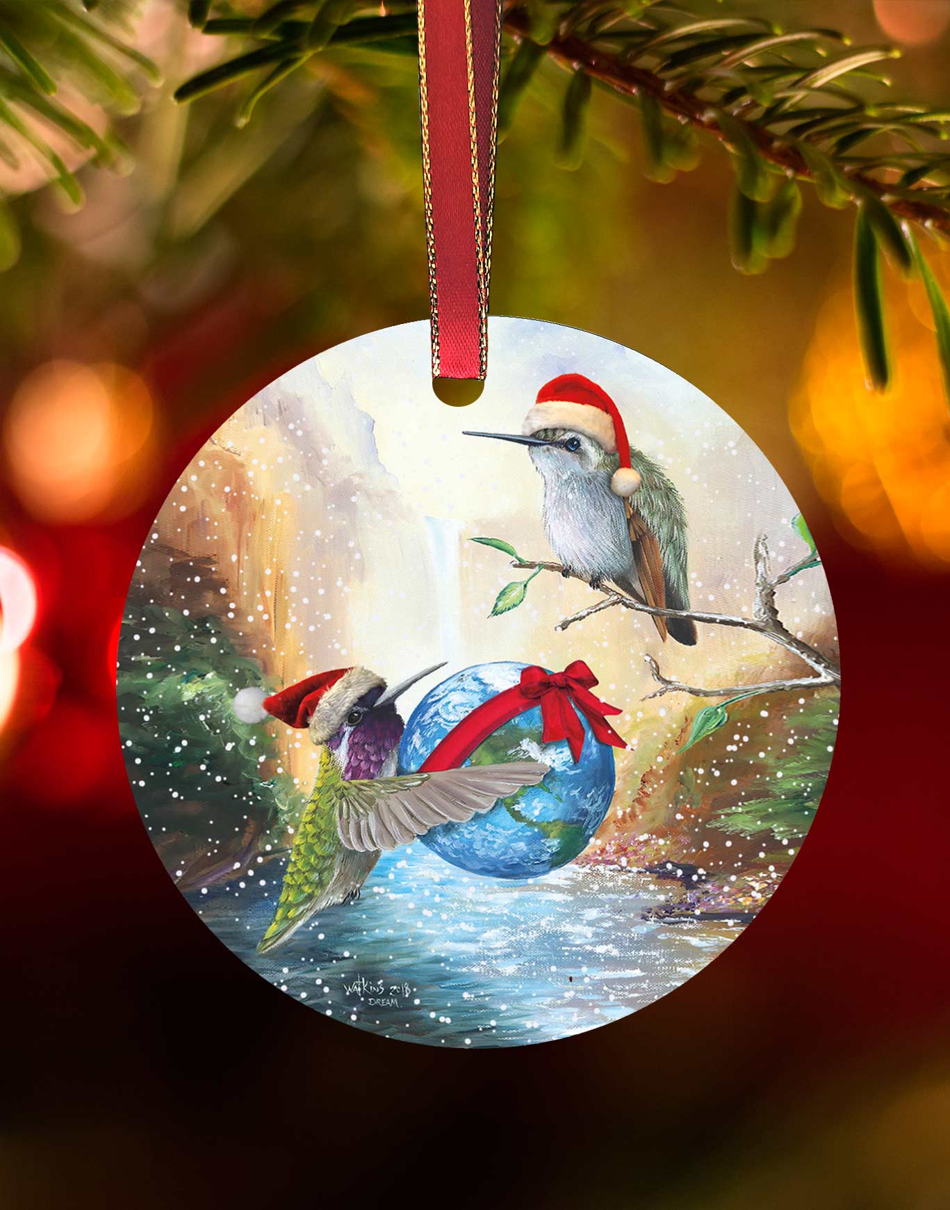 Dream, Hummingbird Christmas Ornament – Aluminum – Chuck Watkins by Chuck Watkins