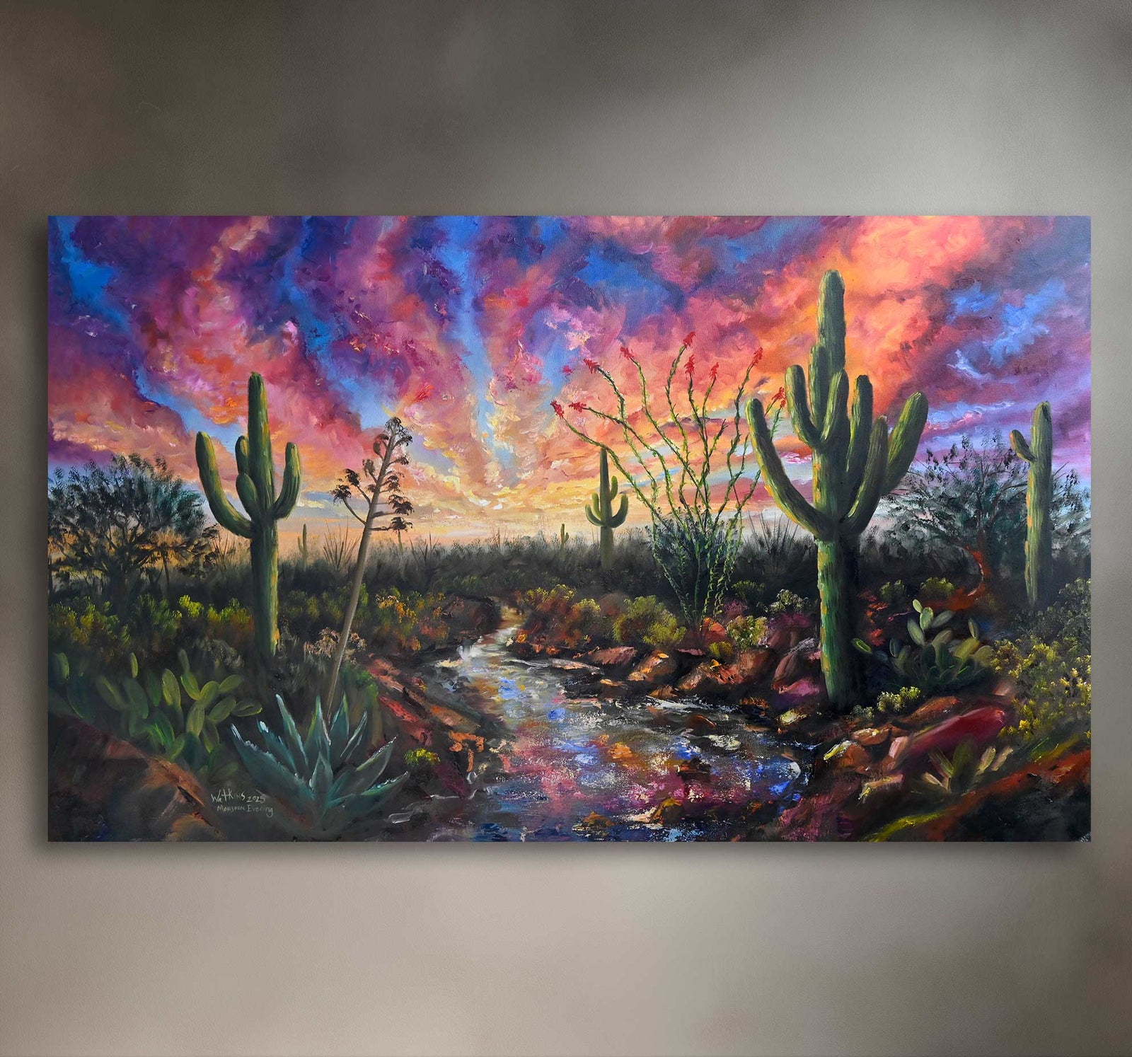 Evening Monsoon - Southwest Wall Art Print – Canvas & Aluminum – Chuck Watkins