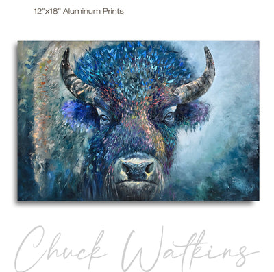 Frozen Dawn, Bison Wall Art Print by Chuck Watkins