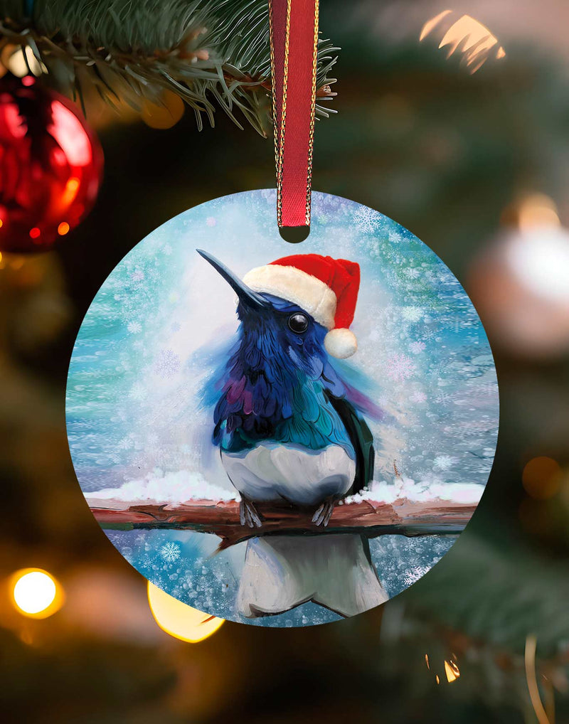 Jacobin Sky Ornament, Hummingbird Christmas Ornament – Aluminum – Chuck Watkins by Chuck Watkins