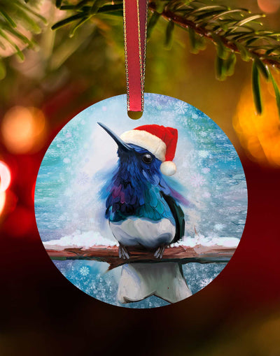 Jacobin Sky Ornament, Hummingbird Christmas Ornament – Aluminum – Chuck Watkins by Chuck Watkins