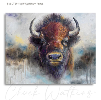 Leading the Herd, Bison Wall Art Print by Chuck Watkins