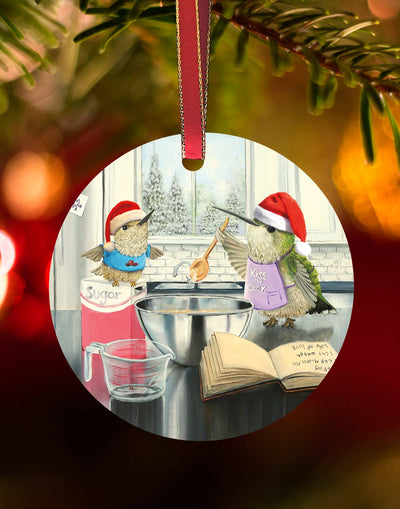 Little Muffin, Hummingbird Christmas Ornament – Aluminum – Chuck Watkins by Chuck Watkins