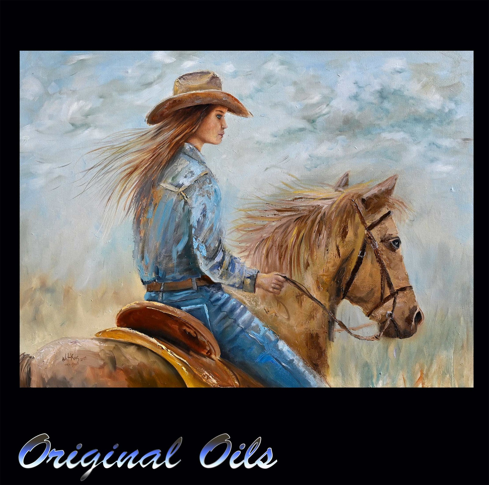 On A Stroll! Original Oil Painting by Chuck Watkins
