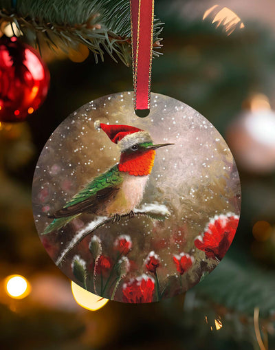 Poppy Island,  Hummingbird Christmas Ornament – Aluminum – Chuck Watkins by Chuck Watkins