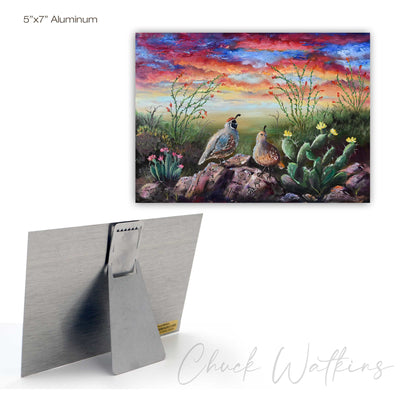 Quail Ridge - Southwest Wall Art Print – Canvas & Aluminum – Chuck Watkins
