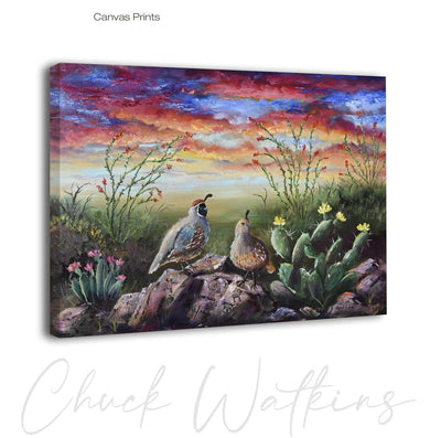 Quail Ridge - Southwest Wall Art Print – Canvas & Aluminum – Chuck Watkins