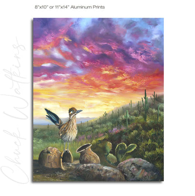 Roadrunner Trail - Southwest Wall Art Print – Canvas & Aluminum – Chuck Watkins