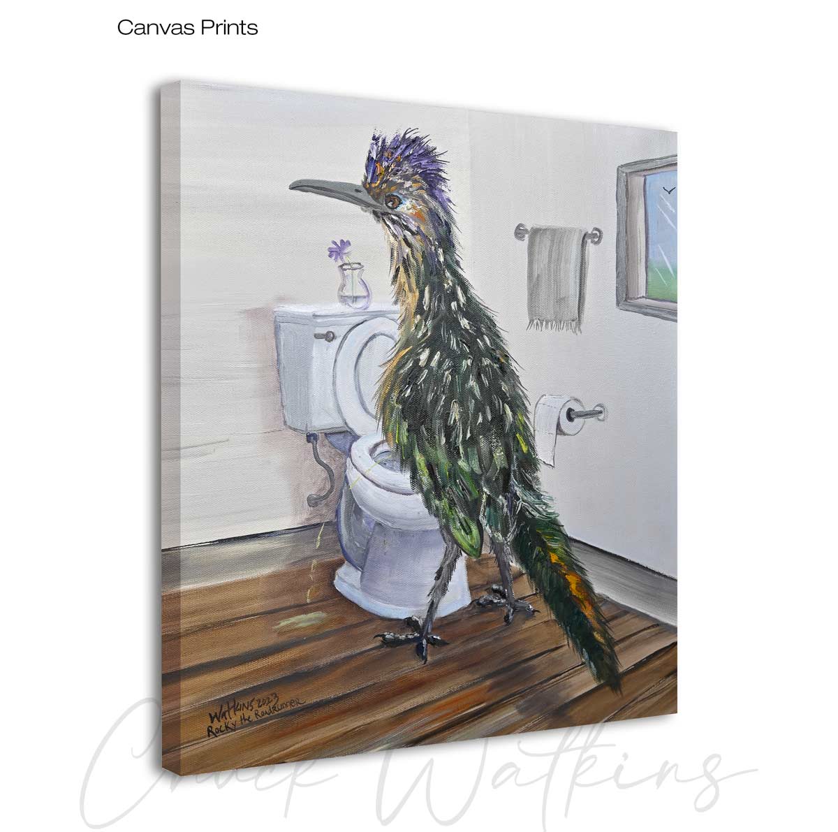Rocky the Roadrunner Print by Chuck Watkins - ChuckWatkinsArt.com