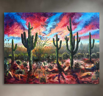 Saguaro National Park  - Southwest Wall Art Print – Canvas & Aluminum – Chuck Watkins