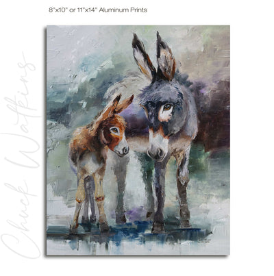 The Little Burro,  Donkey Wall Art Print by Chuck Watkins
