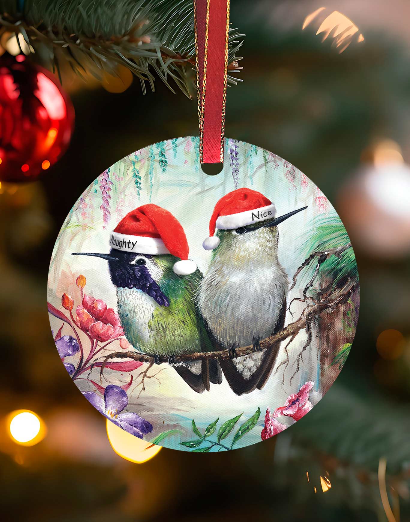 The Island, Hummingbird Christmas Ornament – Aluminum – Chuck Watkins by Chuck Watkins