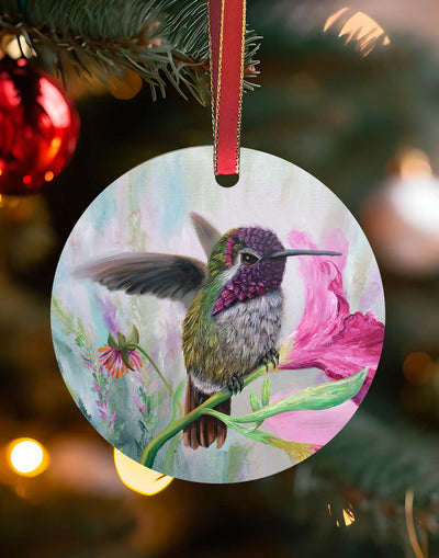 Watchman,  Hummingbird Christmas Ornament – Aluminum – Chuck Watkins by Chuck Watkins