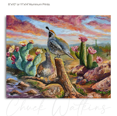 Watering Hole Southwest Wall Art Print – Canvas & Aluminum – Chuck Watkins