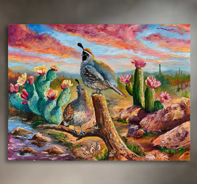 Watering Hole Southwest Wall Art Print – Canvas & Aluminum – Chuck Watkins