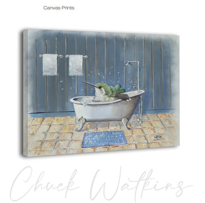 Wet N' Wild - Hummingbird Wall Art Print by Chuck Watkins