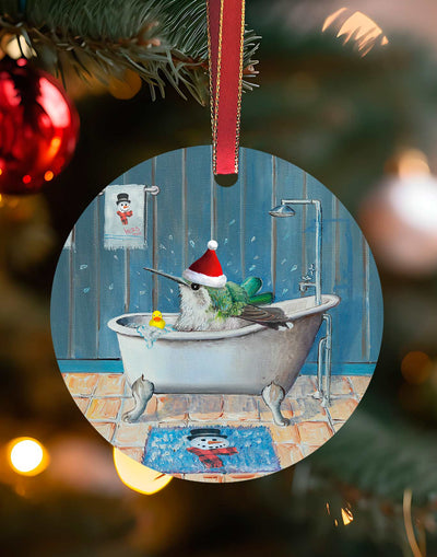 Wet N' Wild, Hummingbird Christmas Ornament – Aluminum – Chuck Watkins by Chuck Watkins