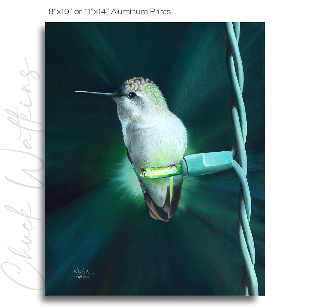 Pretty Girl - Hummingbird Wall Art Print by Chuck Watkins